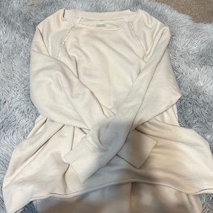 Aerie oversized cream crewneck